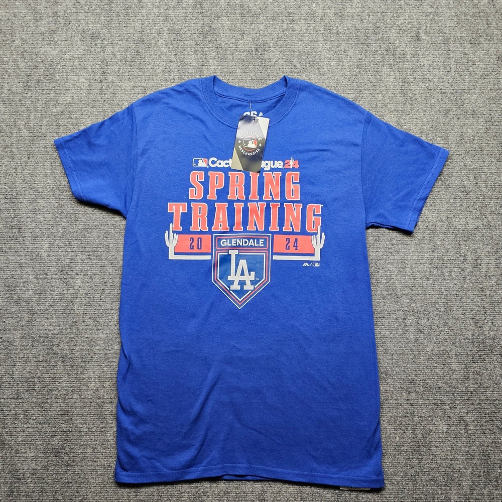 Los Angeles Dodgers CSA 2024 Spring Training Glendale Blue T-Shirt Mens Small NW
